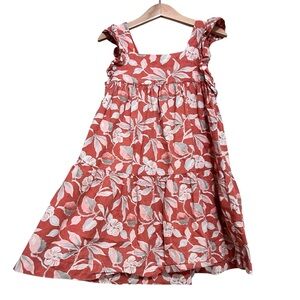 Faherty Girls Tiered Floral Flowy Beach Vacation Casual size 5